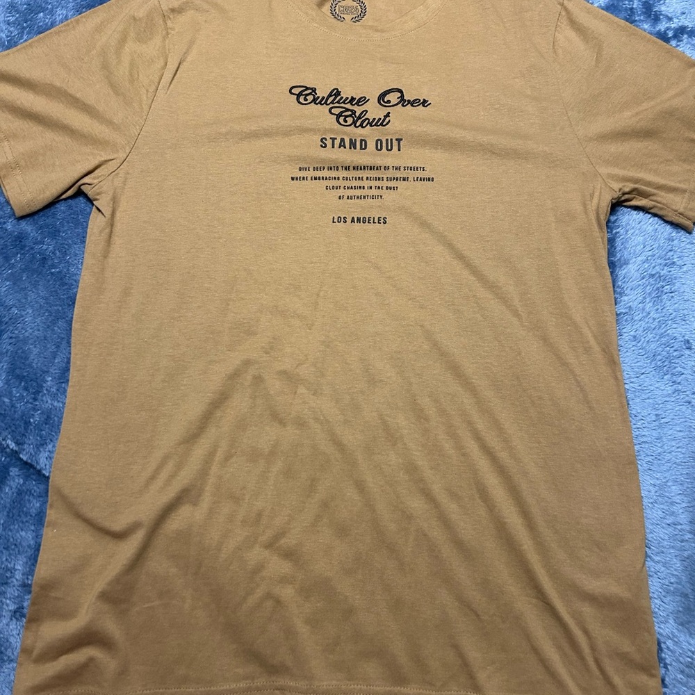 R2 Tan and Black Short Sleeve Tee Casual Essential